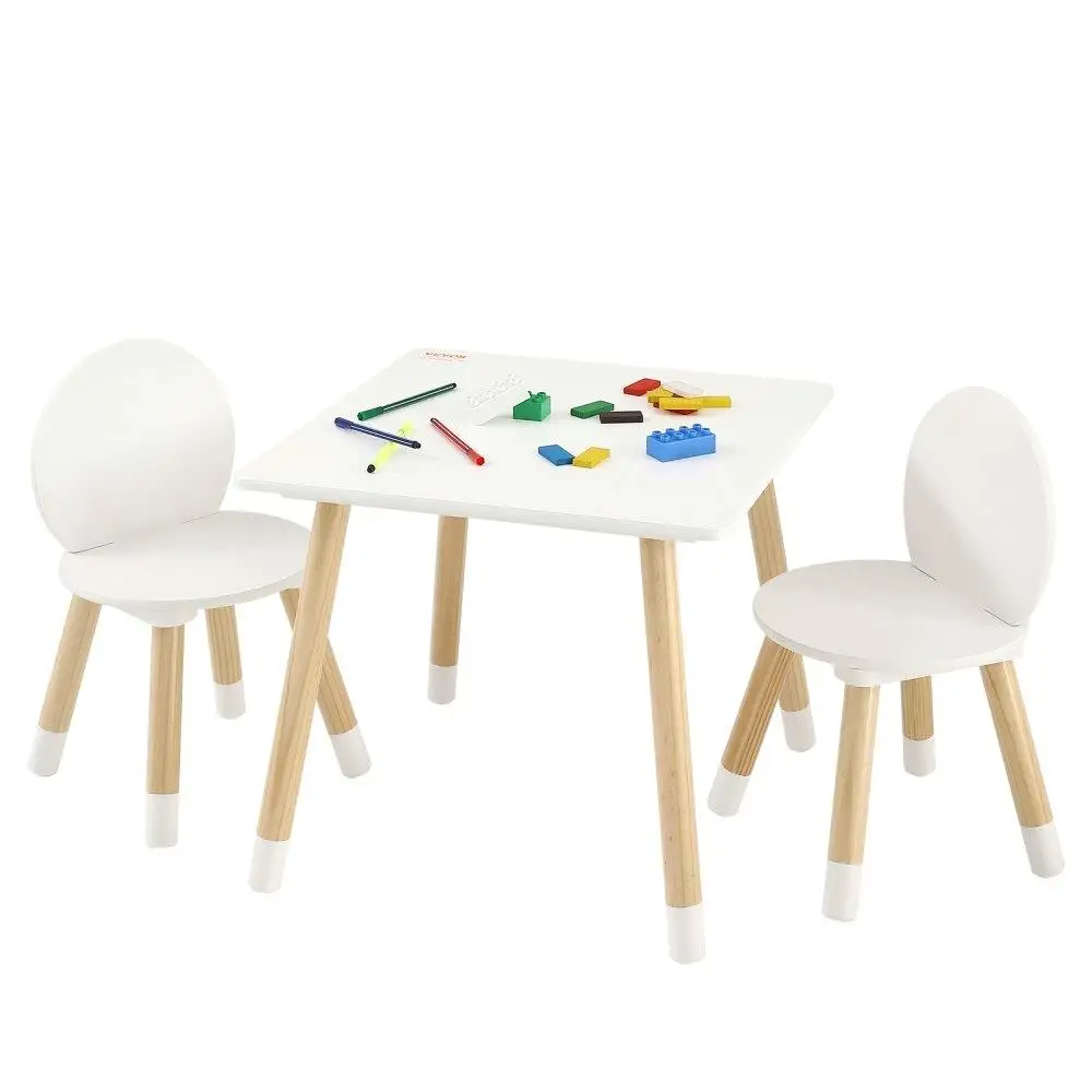 

Kids Toddler Table 2 Chairs Set Multi Activity Learning Table for art Craft Reading Learning Safe Durable Perfect for Kids