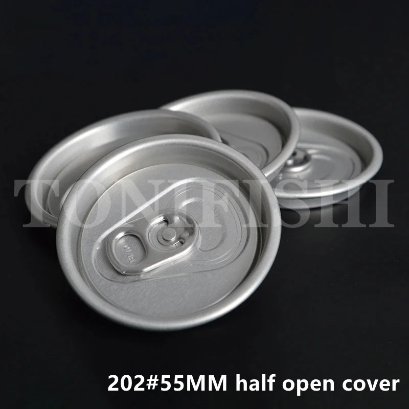 100Pcs 202# 55mm Aluminum Can Lids Easy Open EOE Lid For Milk Tea Shop Can Seamer Beverage Cans