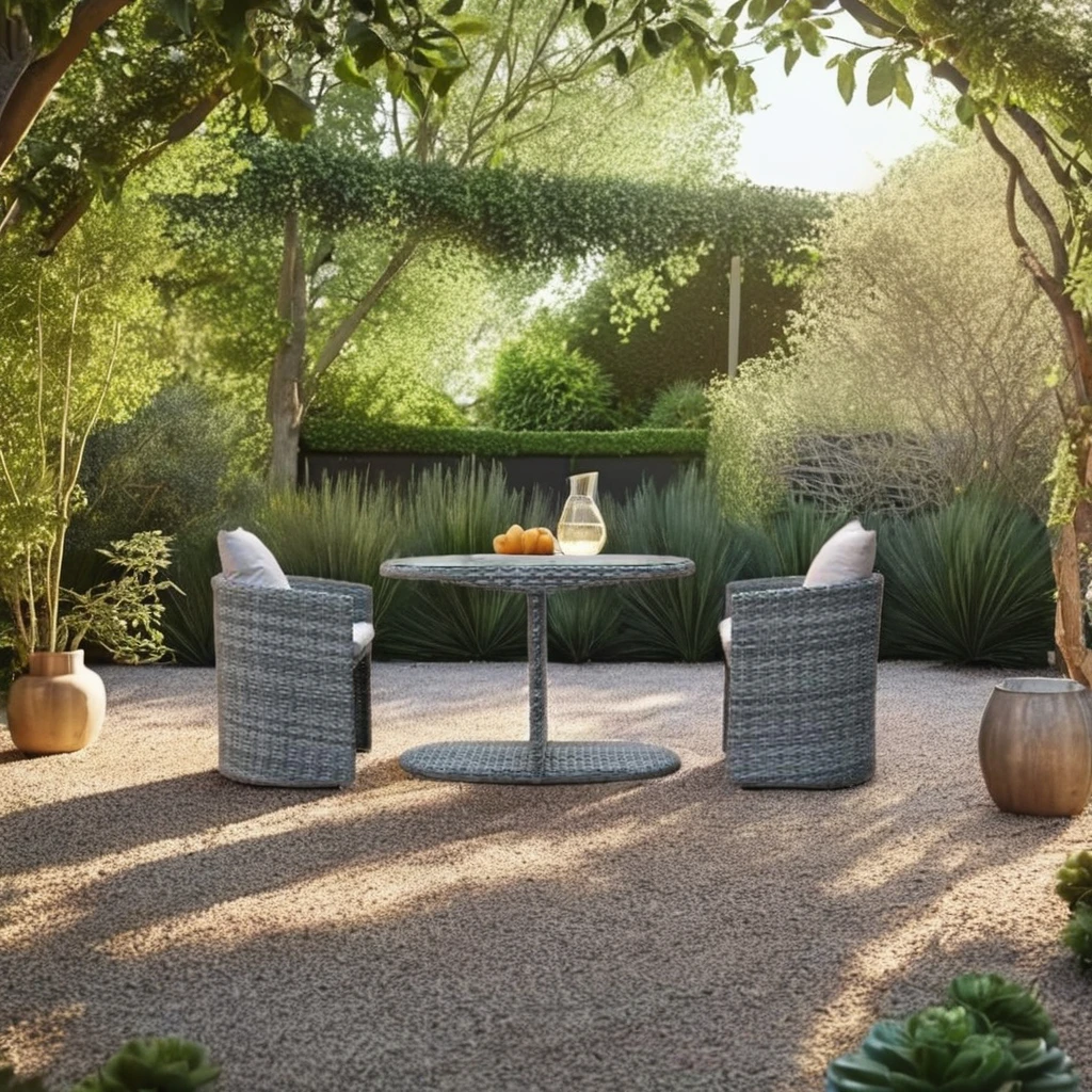 

Outdoor Balcony Set Garden Patio Furniture PE Rattan Space Saved Hand Woven Bistro Set Rope Bistro Set