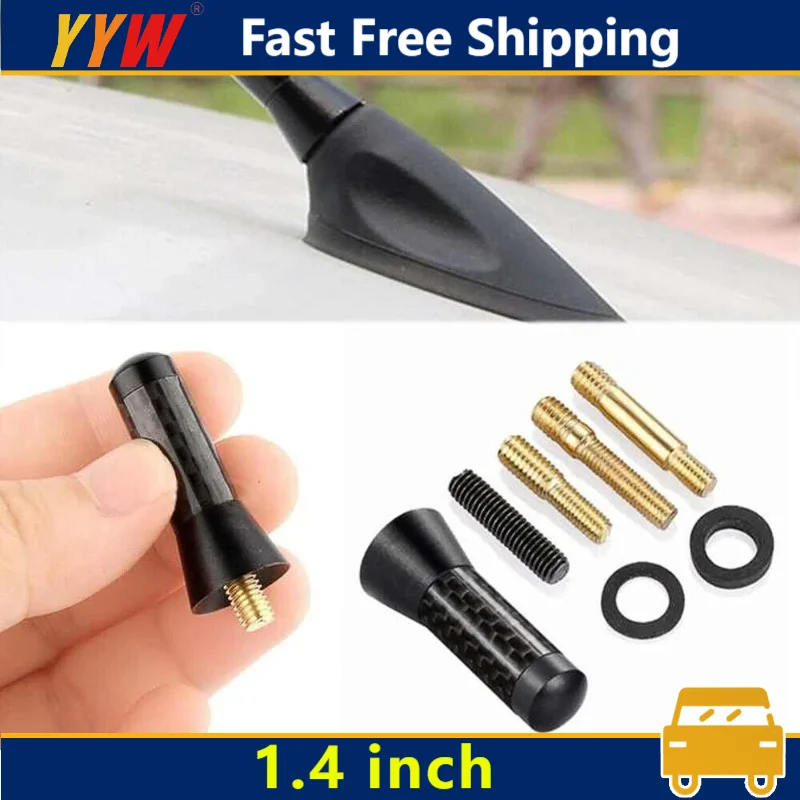

Universal 1.4" inches Car Antenna aerial Carbon Fiber Radio FM Antena Car Radio Antenna For VW Polo BMW Mini Cooper S JCW Audi