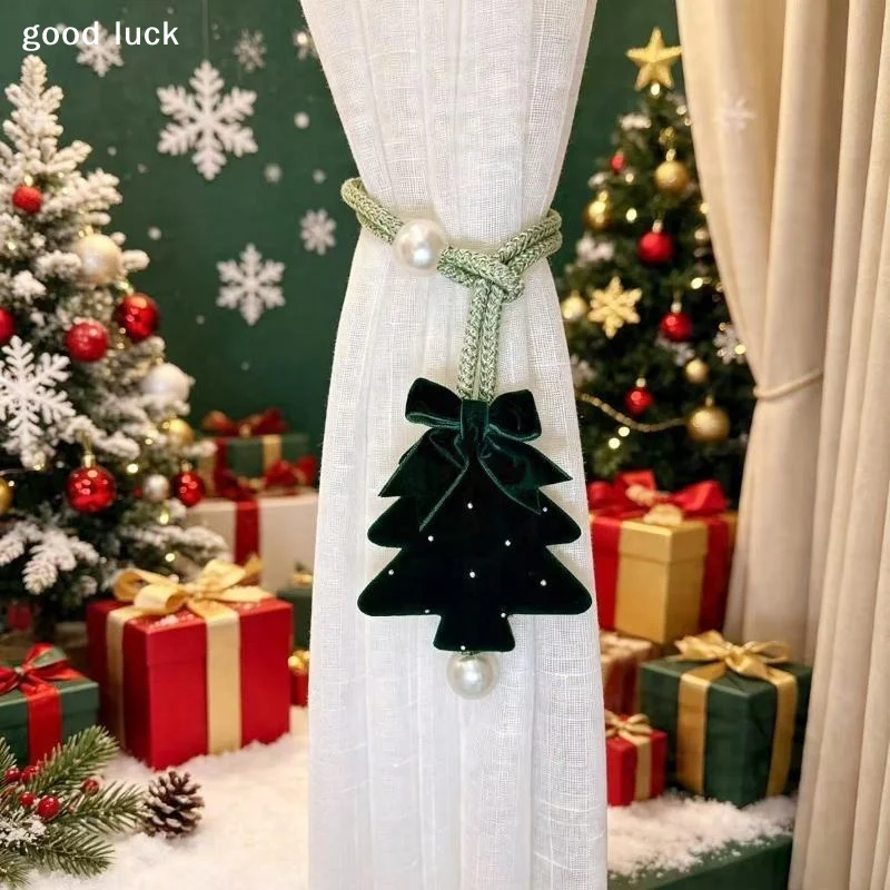 Answer1/2 Pcs Ties For Christmas Tree Curtain Tiebacks Suitable For Securing Curtains Christmas Curtain Decorations