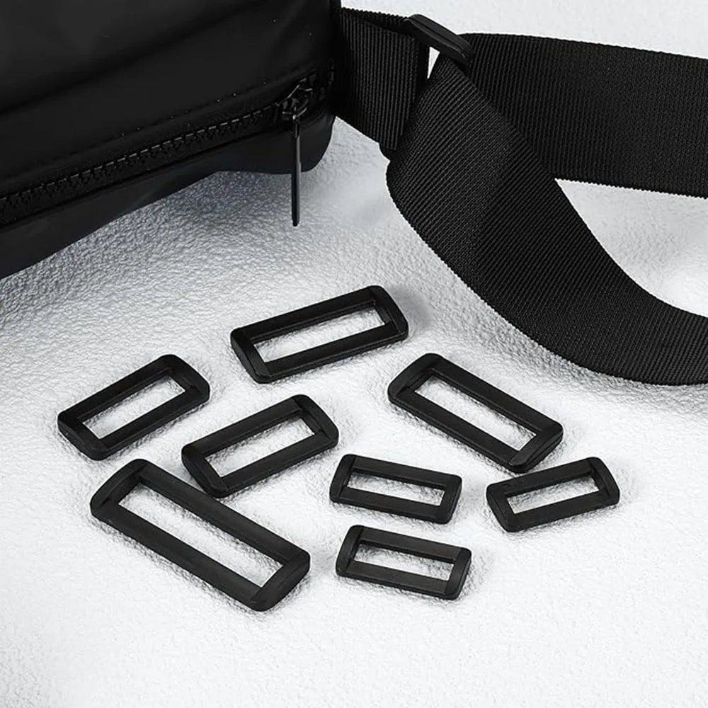 10pcs Loops Looploc Side Release Buckles Plastic Rectangle Rings Backpack Strap Bag Parts Accessories Size 15mm-50mm