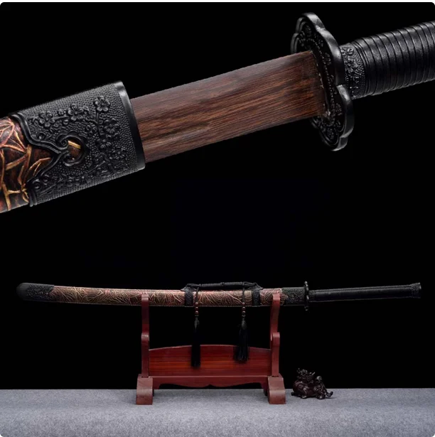 

High Quality Chinese Kungfu Brotherhood XIU CHUN DAO Sword Log Rosewood Blade Fit Exercise Training Cosplay Weapon Props Unsharp