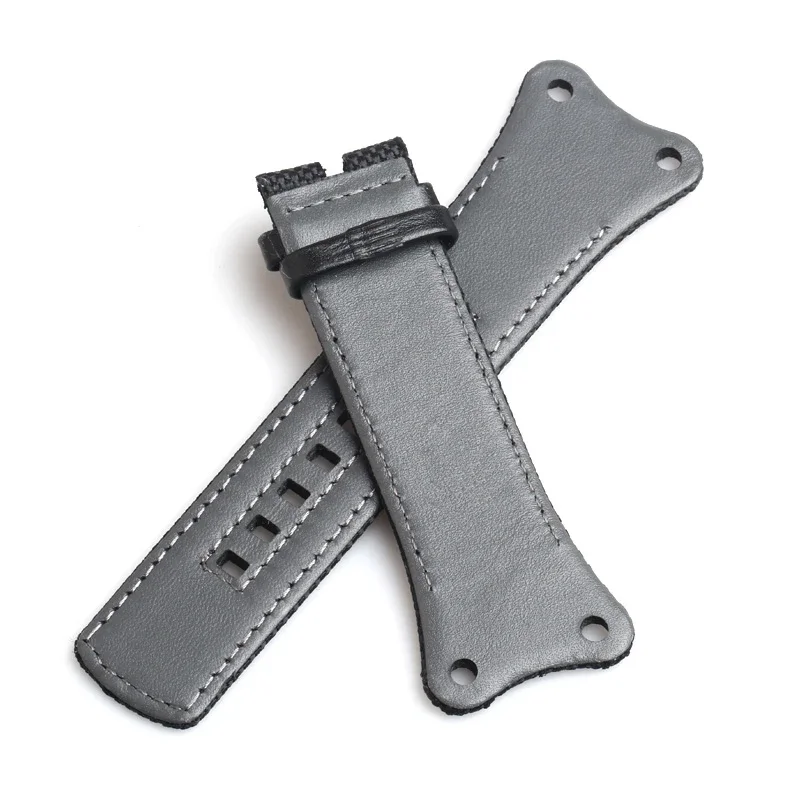 حزام ساعة MAIKES من جلد العجل الأصلي لساعة CK Calvin Klein Special arc ينطبق على حزام ساعة CK4B381b6 K4B381B3 مقاس 30 مم