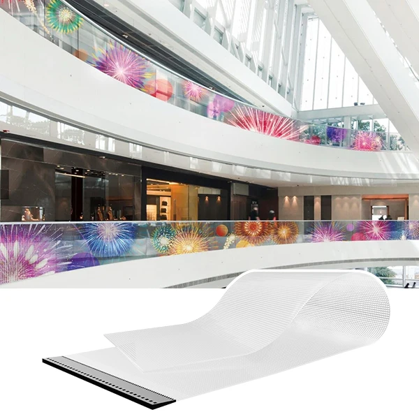Indoor Outdoor Glass Film Crystal LED Panel Flexible Screen, Aliexpress Hot Sale Transparent Display for Commercial Advertising