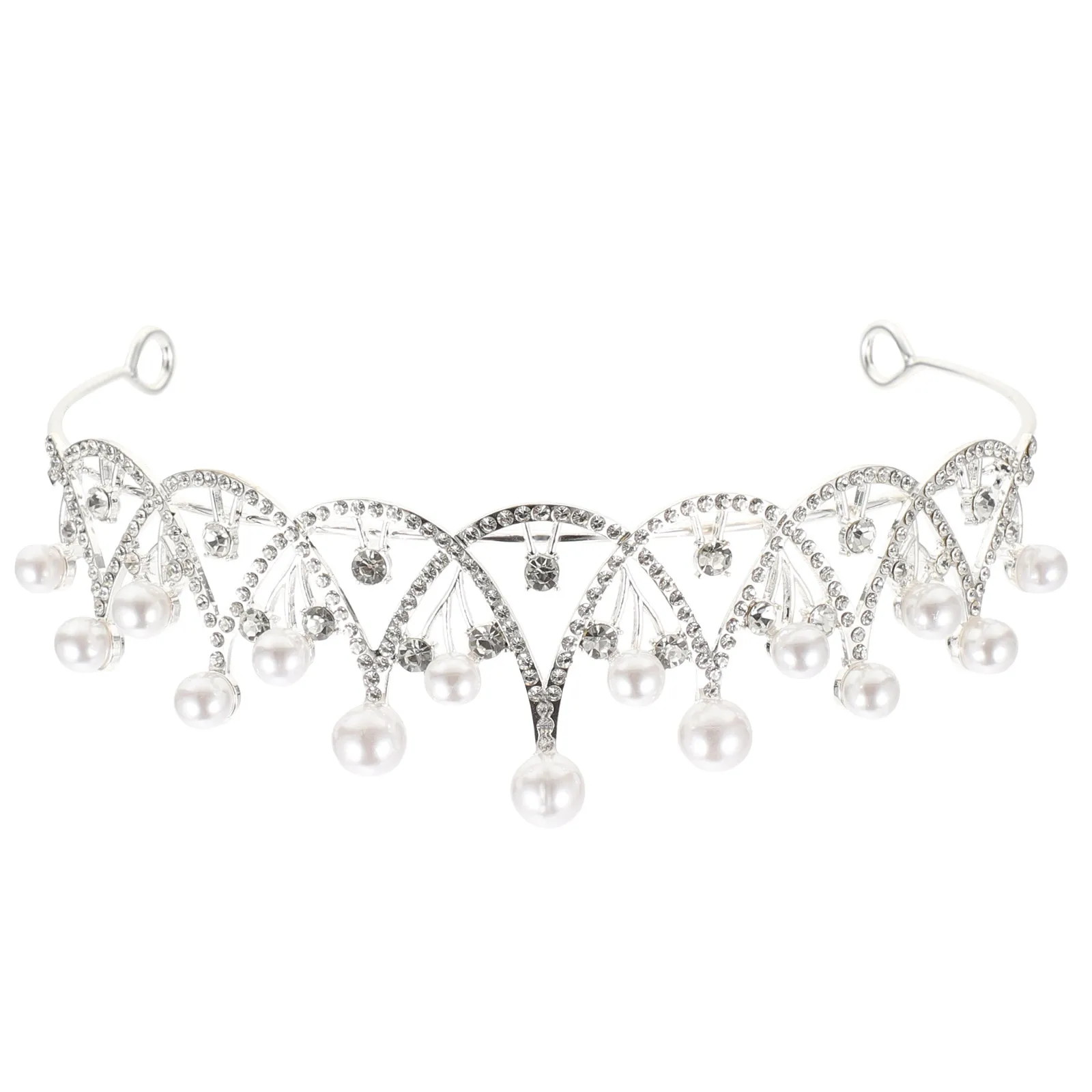 

Pearl Headband Crown Decor Perfect for Party Girls Wedding Brides Flower Girls Glitter Sparkling Hair Accessories Birthday