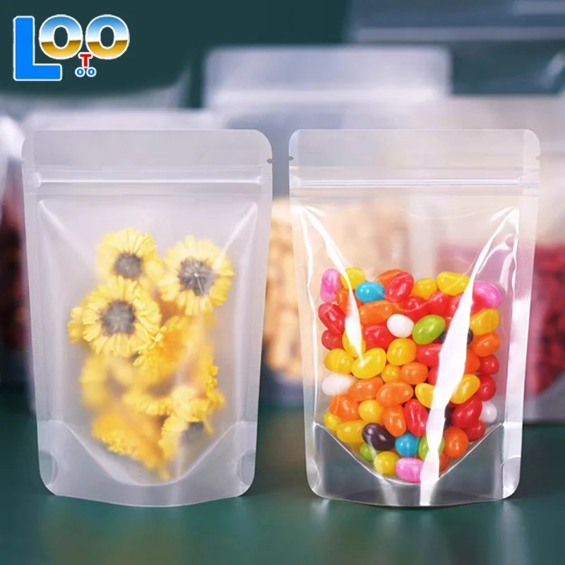 10 шт., утолщенные герметичные пакеты на молнии, прозрачная пластиковая сумка для хранения для небольших ювелирных изделий, упаковка для еды, многоразовые пакеты для хранения закусок