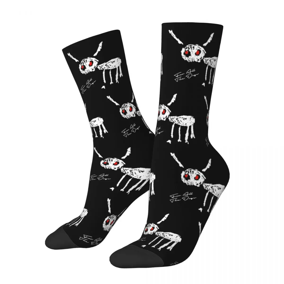 

Cozy Unisex Socks For All The Dogs Funny Drakes Rapper Merchandise Cute Skateboard Dress Socks All Seasons