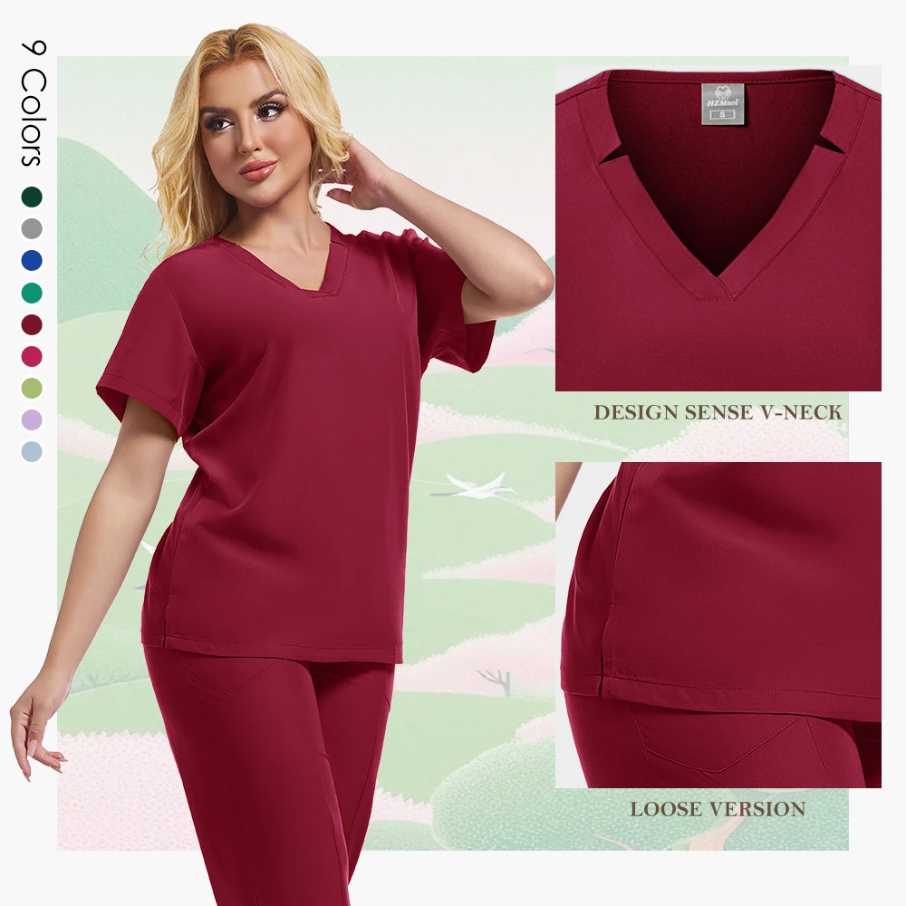 Hospital Surgical Clothes Medical Uniform Women Scrub Set Doctor Nurse Accessories Dental Clinic Scrub Set Beauty Salon Workwear