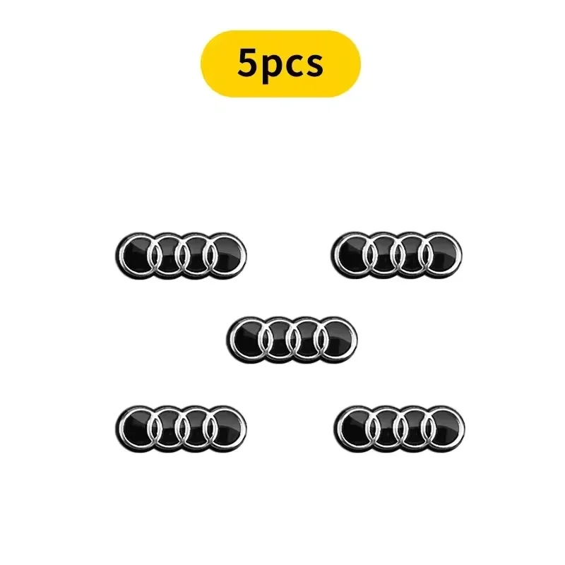 16mm 3D Metall Auto-Schlüssel-Emblem-Aufkleber, wasserdichte selbstklebende Logo-Embleme für Audi A4 A3 A5 A6 A7 A8 Q3 Q5 Q7 Q8 B5 B6 B7