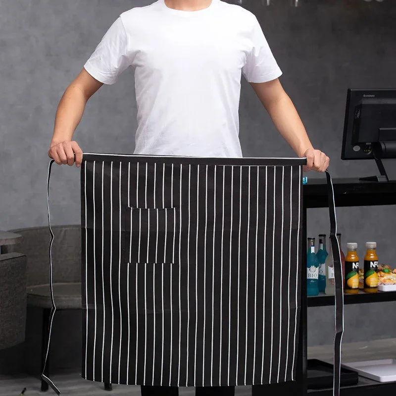 2024 New Chef Apron Male Half Body Restaurant Kitchen Work Apron Half Cut Waiter Chef Half Apron