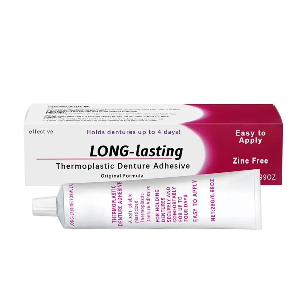 3Pcs New Thermoplastic Denture Adhesive Long-lasting Denture Fixing Adhesive Improve Comfort Denture Care Products