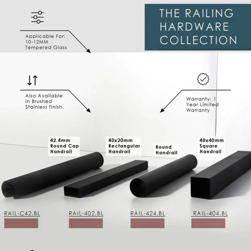 Balustrade de garde-corps en verre directe d'usine de conception moderne personnalisée avec système de main courante en acier inoxydable