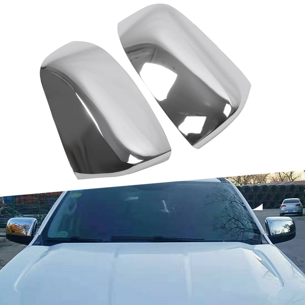 for Ford Ranger / Everest 2012-2020 ABS Silver Chrome Rear View Mirror Housing Cover Cap -Side Door Mirror Cover