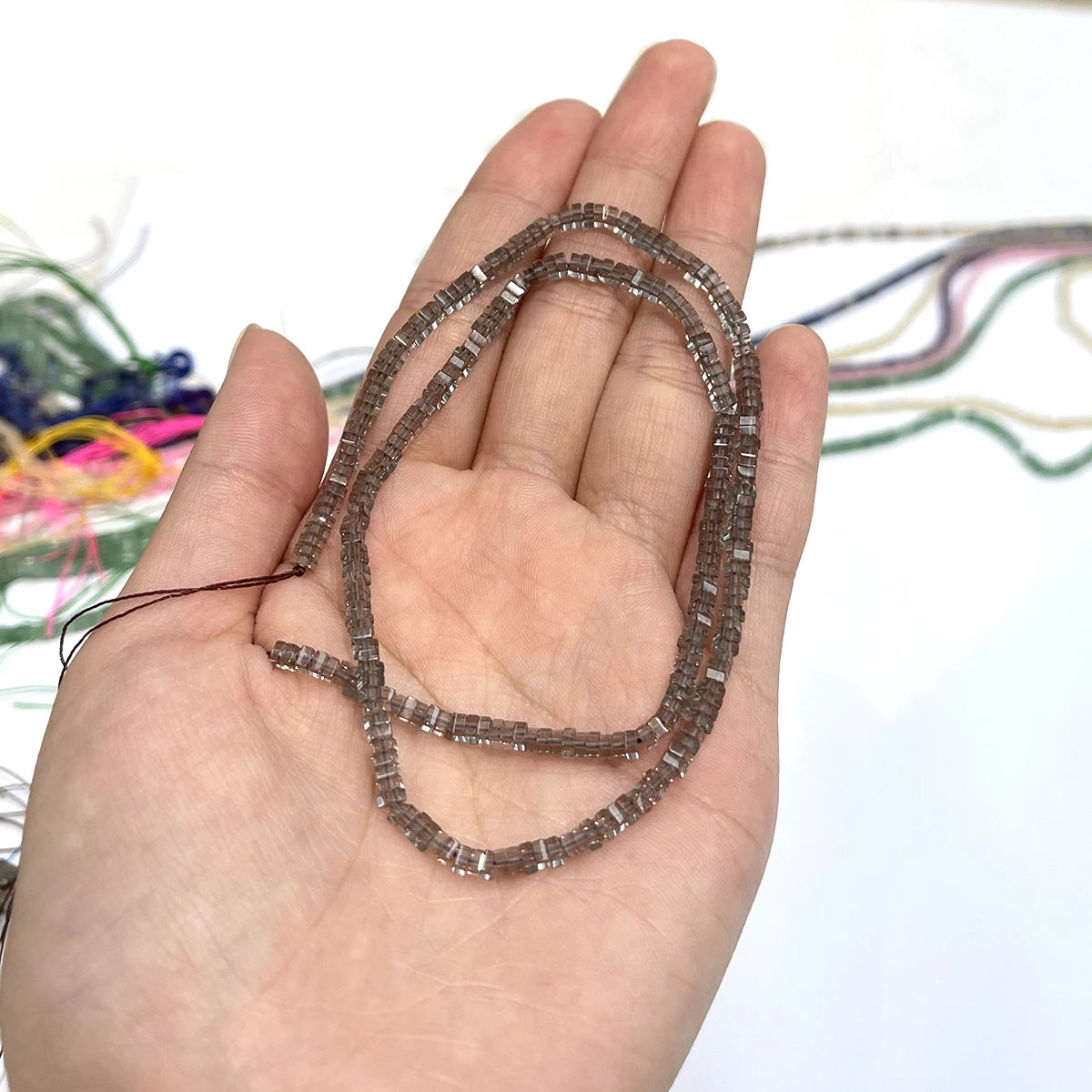 DIY Kleine Isolationsperlen, Naturstein-Achat/Amethyst-Perlen für die Schmuckherstellung, DIY-Halsketten, Armbänder, Ketten, Ohrringe, Accessoires – Detail 2