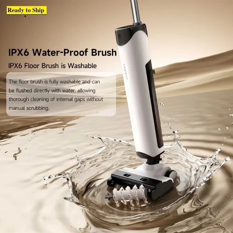 17KPa High Suction Wet Dry Vacuum Mop, 230W Upright Cleaner, HEPA Filter, Self-Clean Long Battery Home Hotel