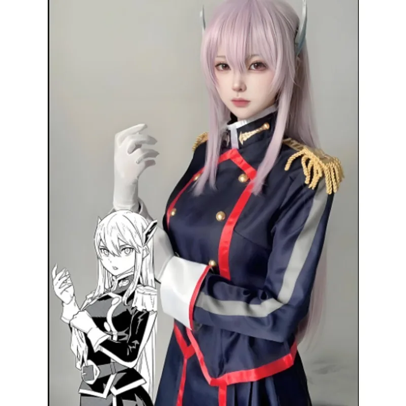 Anime Mato Seihei No Slave Kyouka Uzen Cosplay Costume Uniform Skirt Hat Prop Accessories Full Set Party Carnival Dress Up Cloth