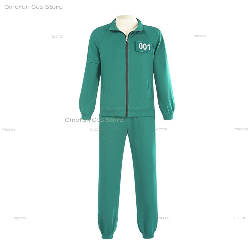 KoreanTv S2 456 001 Seong Gihun Front Man Cosplay Costume Green Sportswear Outfits Coat Shirt Halloween Party Disguise Clothes