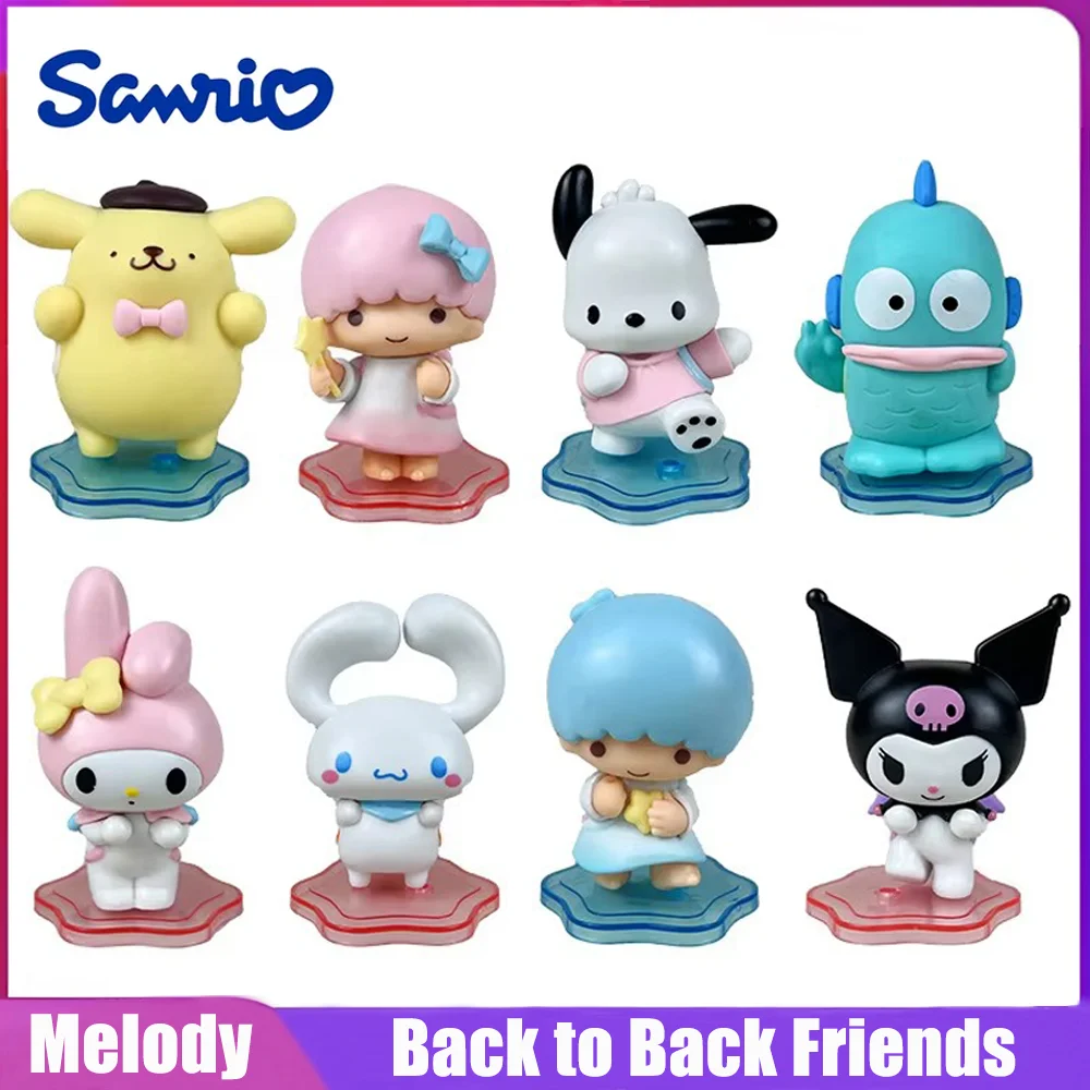 Sanurgente Pudding Dog Melody Pacha Action Figure, Animé, Pom Purin, Beauty, Back to Back, Friends Series, Surprise Toy