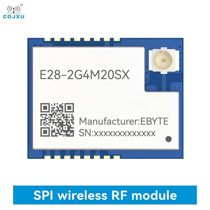 

2.4G SX1281 LoRa Spread Spectrum Module FLRC GFSK BLE SPI Wireless RF Module COJXU E28-2G4M20SX 20dBm IPEX SMD Module 6km