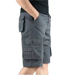 Khaki Male Short Pants Multi Pocket Oversize Men's Cargo Shorts Big Size Comfortable Wholesale Nylon Hevy Whate Clothes Wide