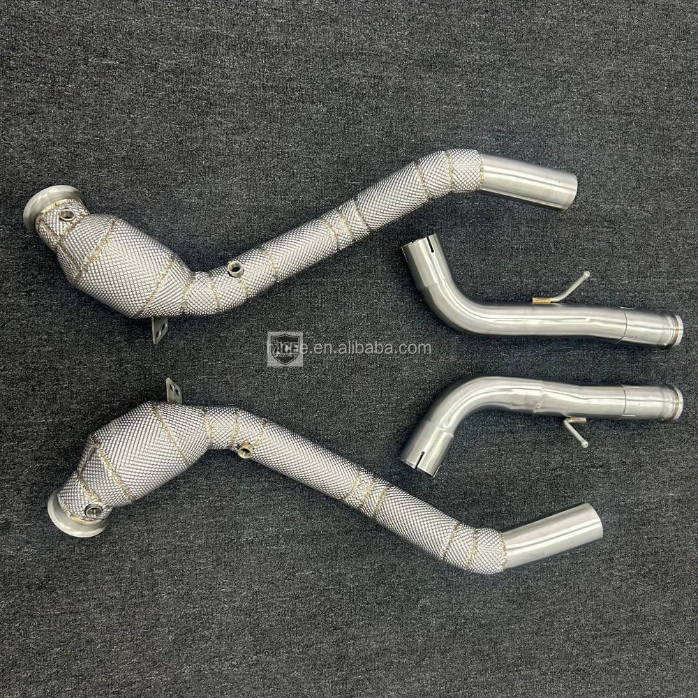 Edelstahl 304 Downpipe mit Katalysator-Auspuff für Mercedes-Benz G63 AMG W464 4.0T 2019-2023 Auspuff mit Hitzeschutz – Detail 7