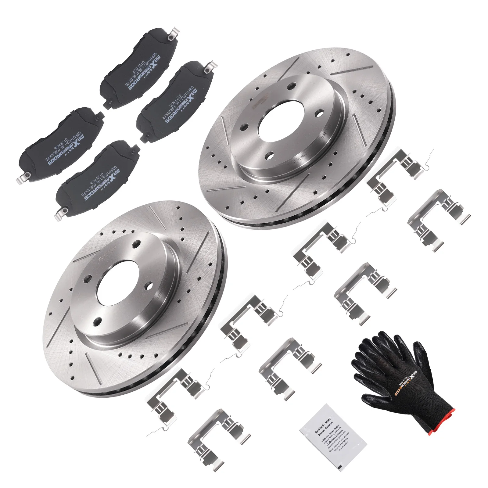Front Vented Brake Rotors with Pads for Nissan Sentra Versa 2007-12 Cube 2009-14