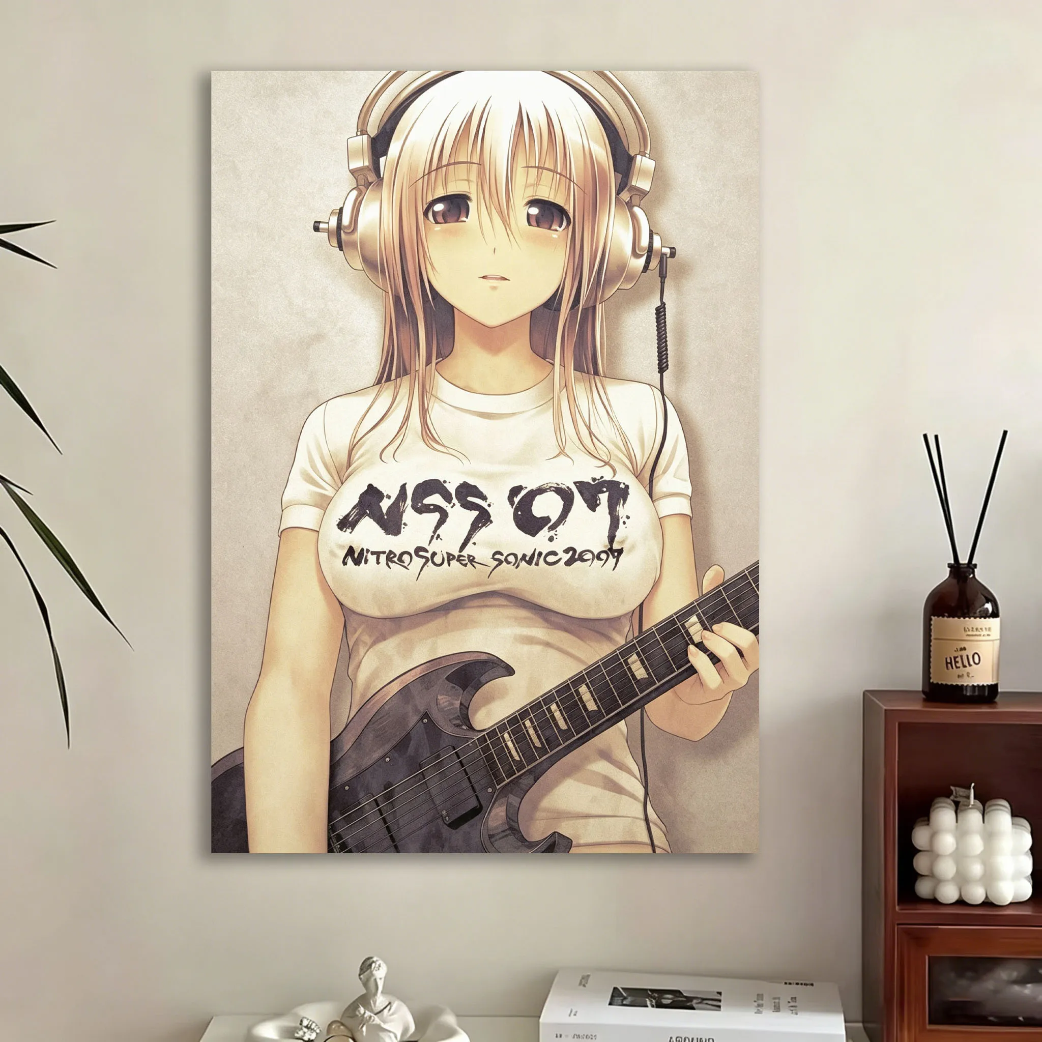 Super Sonico Tapestry Vintage Moe Kawaii Distressed Finish Tapestry Gift Wall Hanging for Bedroom House Dorm Room Decor