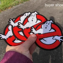 Patches bordados táticos Ghostbuster, Iron-On Punk Patch para roupas, Adesivos, Filme de terror, Morale Badge, Acessório Mochila