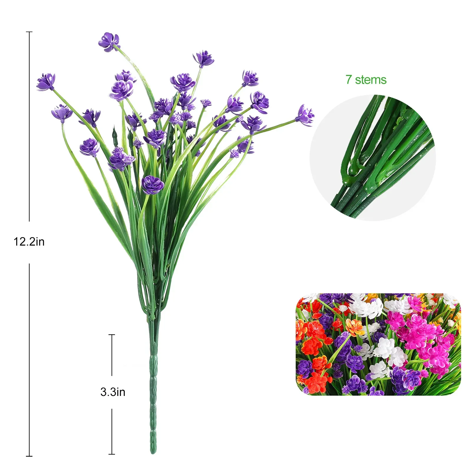 Artificial Flower Spring Grass Camellia Outdoor Decorative Partition Artificial Flower Baby's Breath Rose Decoration Mariage