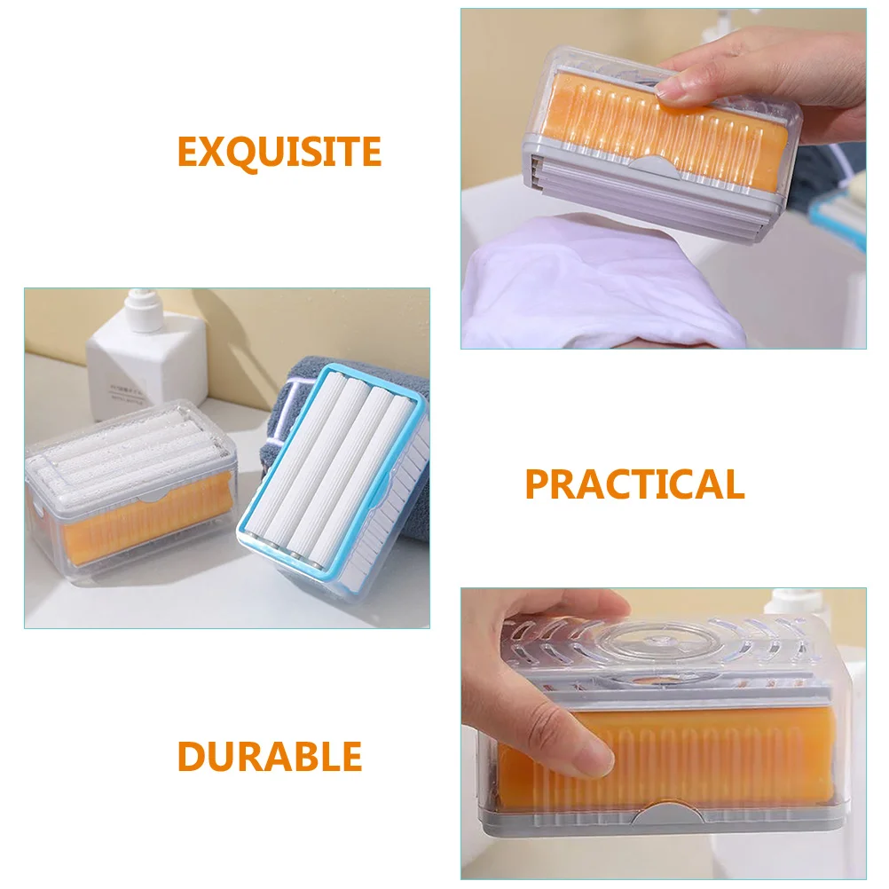

2pcs Roller Box Foaming Holder Countertop Drainer Hollow Drainage Storage Container For Bathroom Kitchen Shower Faucet Travel