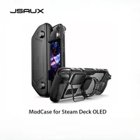JSAUX ModCase para Steam Deck OLED, absorción de golpes, modularización anticaídas, accesorios para juegos con carcasa frontal desmontable