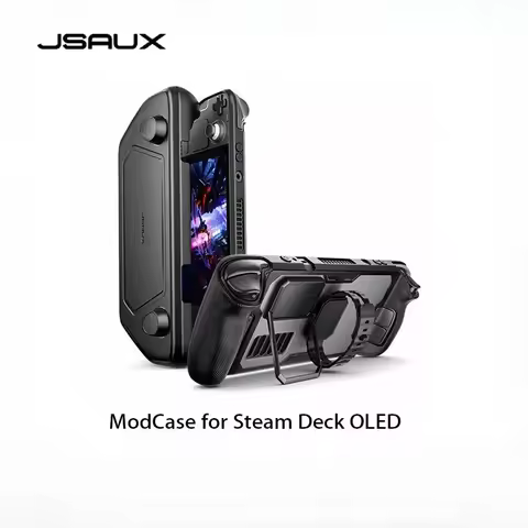 JSAUX ModCase for Steam Deck OLED Case Shock Absorbing Anti Drop Modularization Gaming Accessories with Detachable Front Shell
