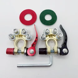 Terminales de batería de poste superior automotriz, abrazadera de Cable, conectores de Terminal, 6 estilos, 12V, 24V, 1 par