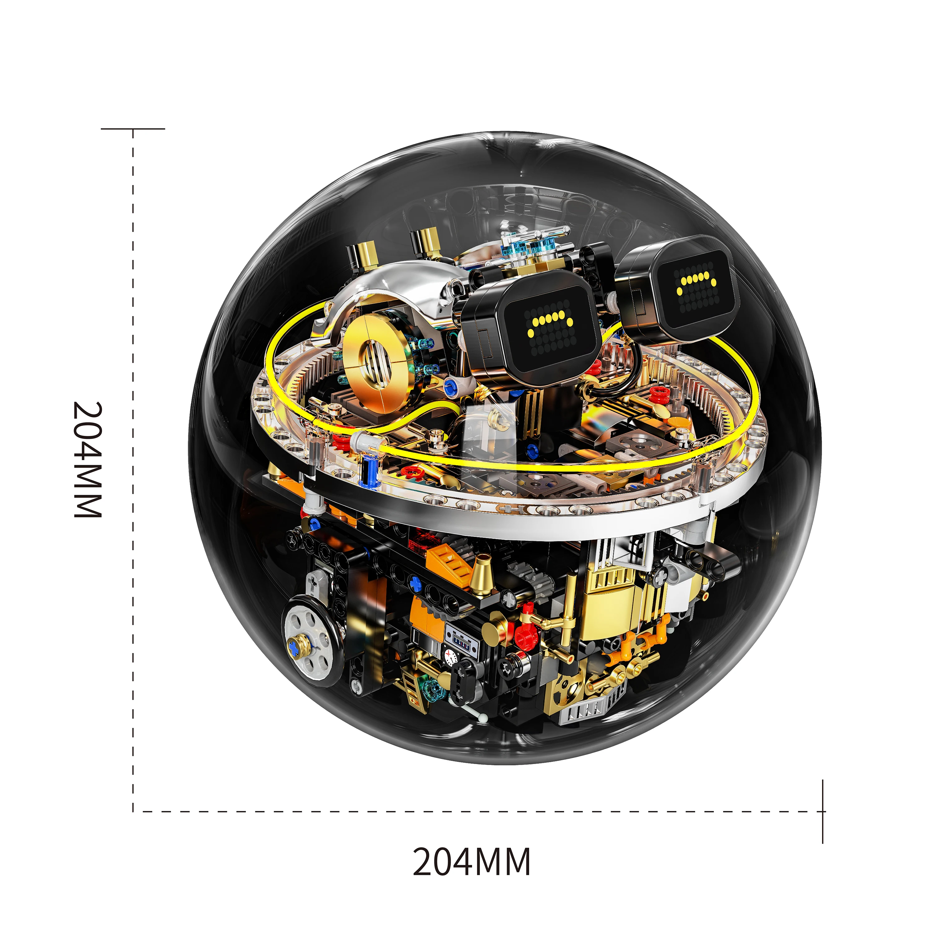 Programmeerbare Sci-Fi Robotbal Afstandsbediening Dynamische Bouwstenen Assemblage Slim Elektronisch Speelgoed Creatief Tech Cadeau - afbeelding 1