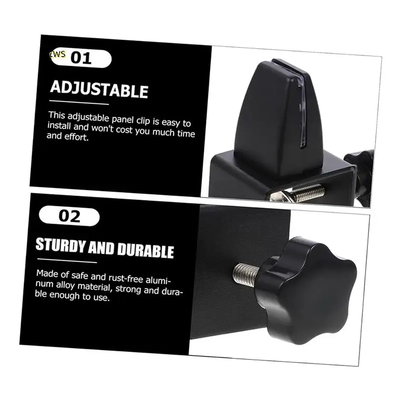 

2X Partition Clip Desk Divider Support Clamp Clamps Sneeze Guard Holder For Desk Divider Screen Desk Clamp Divider Desk
