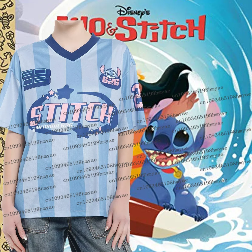 

Женская футболка Disney Stitch с забавным рисунком Диснея, топ в стиле хип-хоп с принтом Лило Стич, летняя модная трендовая одежда
