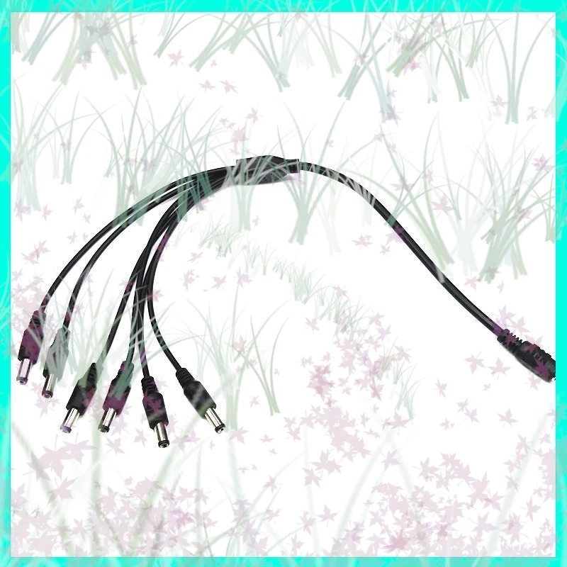 1/5/10pcs 12V DC Power 1 Female to 6 Male Splitter 5.5*2.1mm Plug Cable for CCTV Security Camera Power Supply Adapter E3