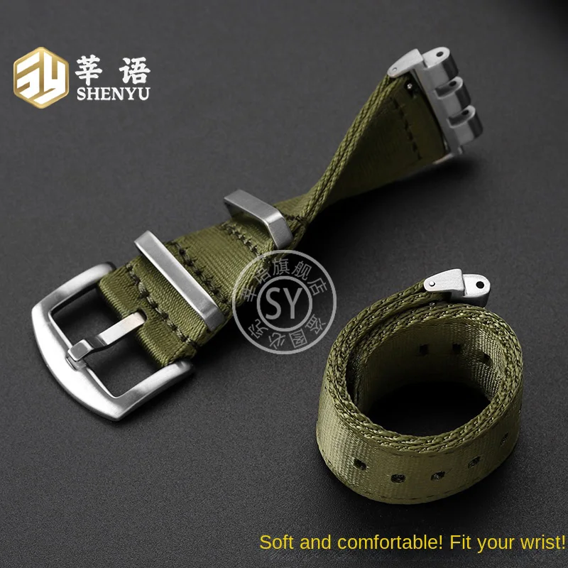 حزام ساعة نايلون متين من Shenyu ، سوار بديل سوار ساعة ، عالي الجودة ، سواتش YVS420 ، YVS454 ، YVS451 ، سلسلة YVS400