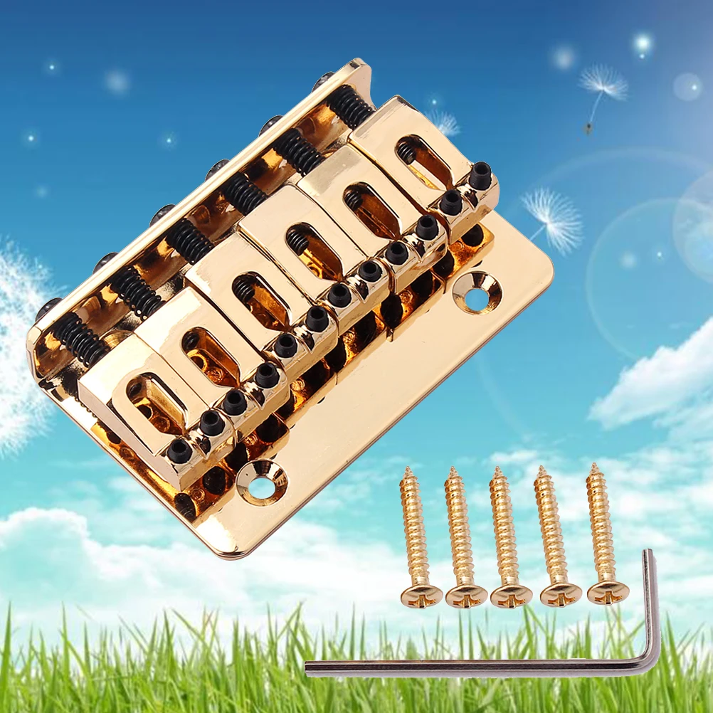 

65 Guitar Bridge Parts Fixed Vintage Style Bass with Screws Component