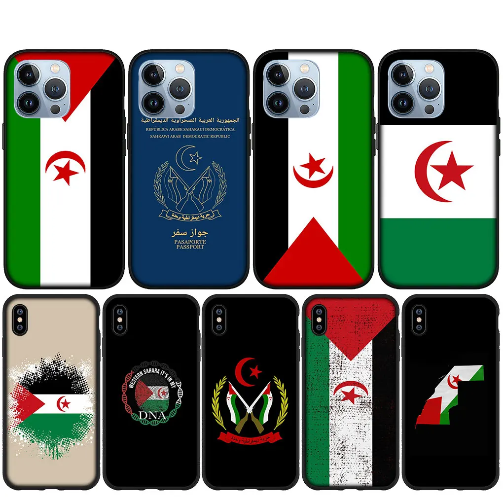 Western Sahara Flag Cover Phone Casing for iPhone 16 15 14 13 12 Pro X XR XS Max 8 7 Plus + 15+ SE Soft Case