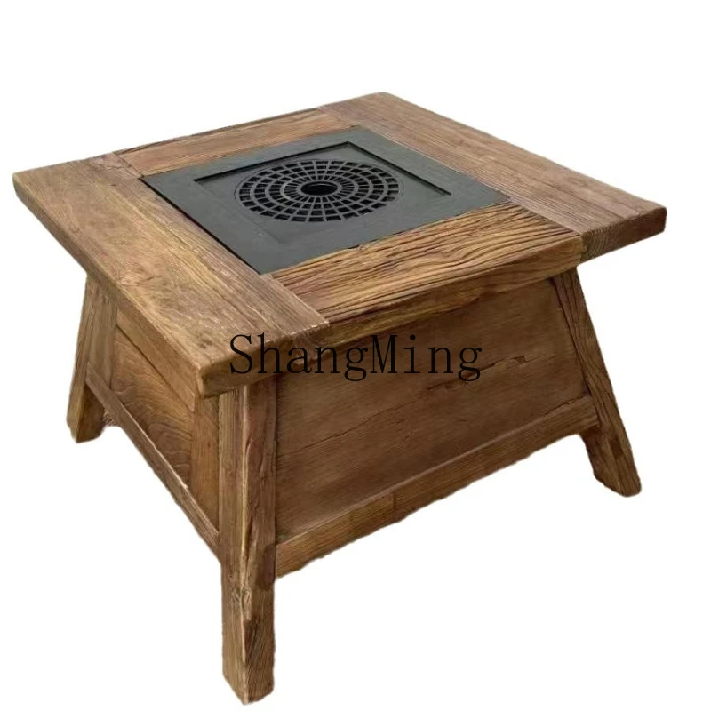 

ZYY old elm stove brewing tea table surprise quiet wind outdoor tea table balcony hot pot table