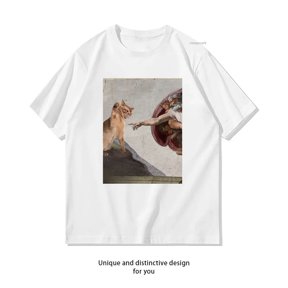 PURRFECT CREATION And GOD Created Cats Classic T-Shirt woman man summer cotton graphic t shirts Adult tops tee Short-sleev