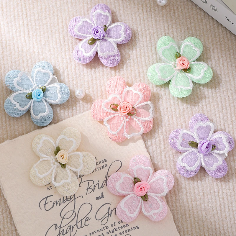 

5/10Pcs 6.6cm Silk Artificial Flower Fake Rose Flower Heads for Home Wedding Decoration DIY Headwear Wreath Gifts Accessories