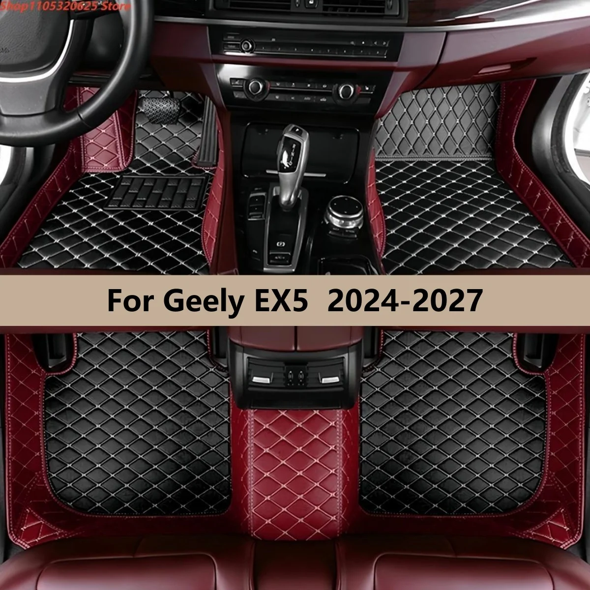 

Car Floor Mats For Geely EX5 Galaxy E5 2024 2025 2026 2027 Auto Accessories Leather Waterproof Anti Slip Foot Carpet