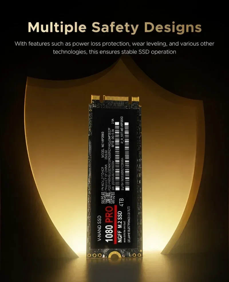 1080PRO PCIe NGFF M.2 2280 SSD 500GB/1TB/2TB/4TB, bietet schnelle, überlegene Geschwindigkeit für flüssiges Gaming und professionelle Arbeitsabläufe. – Detail 10