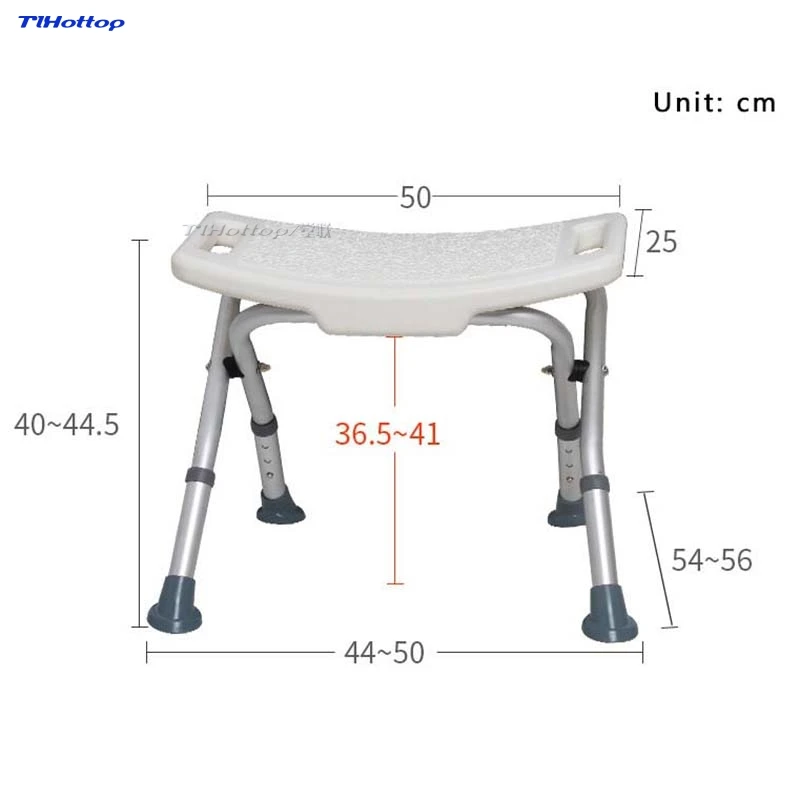 Tlhottop Old man stool  folding chair bathroom anti-skid pregnant women bath shower chair chair aluminum alloy for the disabled