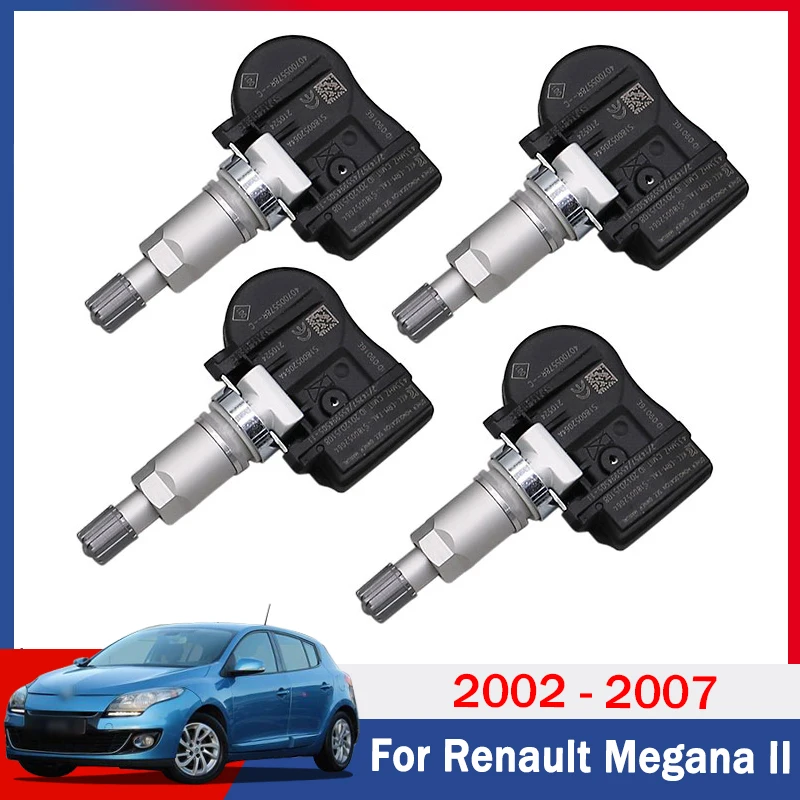 

407005578R For 2002-2007 Renault Megana II 2003-2010 RENAULT SCENIC II TPMS Tire Pressure Monitoring System Sensor 4PCS 433Mhz