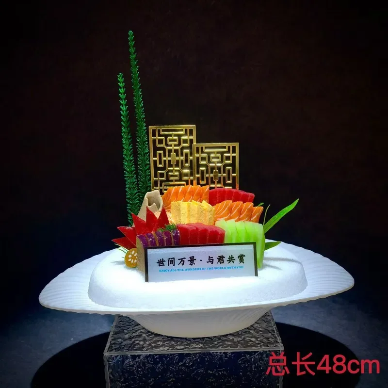 Realistic Fake Salmon Sashimi Food Model for Display High Quality Imitation Seafood Prop Restaurant Decoration Sample