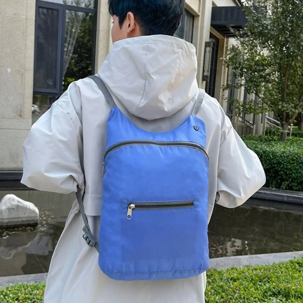 Mochila ultraligera plegable de gran capacidad, bolso de hombro de poliéster impermeable para deportes al aire libre, Mochila deportiva ligera